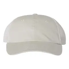 Valucap&reg; Washed Cotton Mesh Back Cap Stone/ Stone