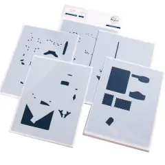 Pinkfresh Studio Stencils 5/Pkg-Classic Correspondence