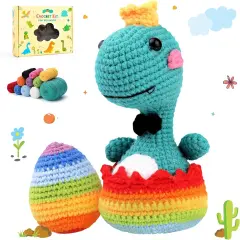 2PCS Crochet Starter Kit - Dinasaur & Egg