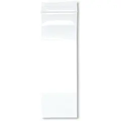 Plymor 2" x 6" (Pack of 100), 2 Mil White-Block Zipper Reclosable Plastic Bags