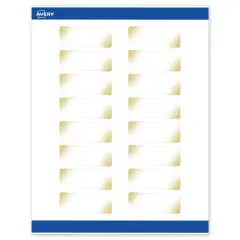 Avery Printable Rectangle Address Labels with Sure Feed Technology, Pre-Printed Gold Blush Pattern, Matte White, 1" x 2-5/8", Laser & Inkjet Compatible, 160 Total
