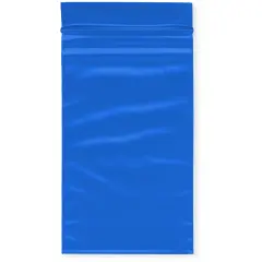 Plymor 3" x 5", Blue 2 Mil Zipper Reclosable Plastic Bags