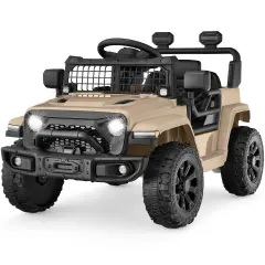 Best Choice Products 6V Kids Ride-On Truck Car w/ Parent Remote Control, 4-Wheel Suspension, LED Lights Sand
