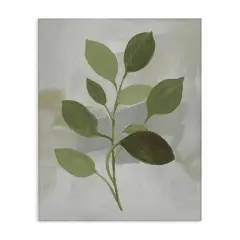 Stupell Industries Leaf Sprigs over Grey Canvas Design by Lanie Loreth