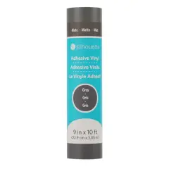 Silhouette 9" x 10' Matte Removable Vinyl Grey