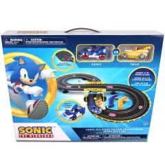 NKOK Sonic The Hedgehog All Stars Racing Transformed RC Slot Car Set Race Set - Sonic & Tails