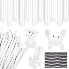 100PCS 260 Long Balloons, White Magic Latex Balloons Thicken Twisting for Birthday Wedding Party Decorations