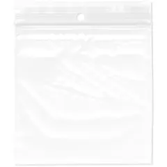 Plymor 4" x 4", 2 Mil with Hang-Hole Zipper Reclosable Plastic Bags