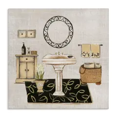 Stupell Industries Vintage Luxurious Bathroom Canvas Design by Janet Tava