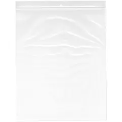 Plymor 12" x 15", 4 Mil with Hang-Hole Heavy Duty Zipper Reclosable Plastic Bags