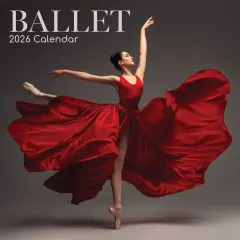 The Gifted Stationary 2026 Square Wall Calendar, Ballet, 16-Month Lifestyles Theme Hanging Calendar with 180 Reminder Stickers, Month Planner for Home, or Creative Spaces, 12x12 In Multicolor