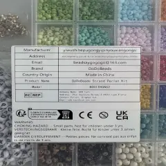 Beach Beads for Bracelets, 6000pcs 4mm Glass Beads Bracelet Making Kit, Beach Beads for Jewelry Making, Beach Jewelry Making Kit with Letter&Number Beads, Seashells, Spacer Beads, Pearl Beads