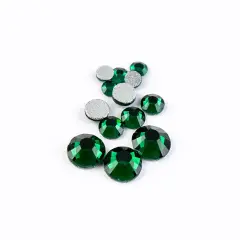 Crystal Lane DIY SS16 Glass Flatback Rhinestones, 1440pcs Emerald