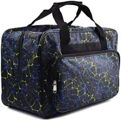 Black Sewing Machine Carrying Case,Universal Canvas Carry Tote Bag,Portable Padded Storage Dust Cover with Pockets for Sewing Machine
