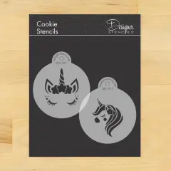 Unicorn Cookie Stencil Set | C1027 by Designer Stencils | Cookie Decorating Tools |