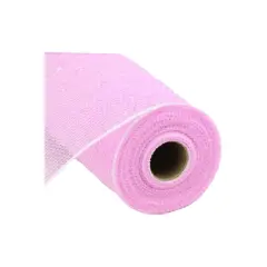 10.5" Poly Mesh Roll Ribbon: Iridescent Pastel Pink Foil