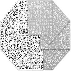 10 Sheets 840 Pcs Self-Adhesive Alphabet Letters Numbers Kit