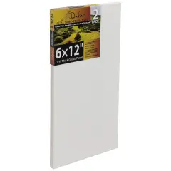 Jerry's Artarama Da Vinci Dual Sided Pro Panel Board - 2-Pack, 6x12" 6mm Deep Panels for Painting - Archival, Acid-Free Art Supplies - Ultra-Smooth & Medium Textured Paint Surfaces