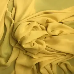1 Yard Mustard Chiffon Fabric For Fashion Sewing, Draping, Event Decor, Crafts, Overlays 60 Inch Width