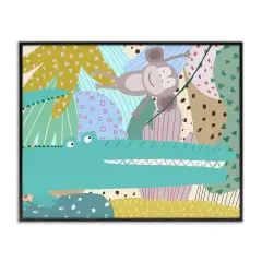 Stupell Industries Wild Animals in Patterned Jungle Framed Giclee By Carla Daly