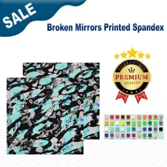 Broken Mirrors Printed Spandex Fabric