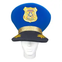 Edge Collections - Blue - Oversized Police Hat for Parties and Events!