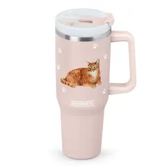 Collections Etc 40 oz. Stainless Steel Double Wall Insulated Pet Tumbler