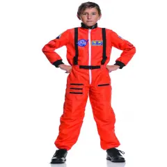 Underwraps Children's Astronaut Costume - Orange / Large
