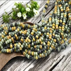 6/0 Aged Bonzai Picasso Mix Seed Beads (22" Strand)