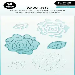 Studio Light Essentials 5.82"X8.25" Stencil-Nr. 345 Classic Rose