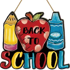 Back to School Decorations First Day of School Wooden Door Sign