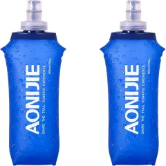 Pack of 2 Soft Folding Water Bottles (500ml/16.9oz)