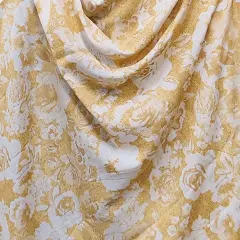 1 Yard Rayon Slub Apparel Fabric Pale Yellow For Shirts Dresses Skirts 58/60 Inches Width