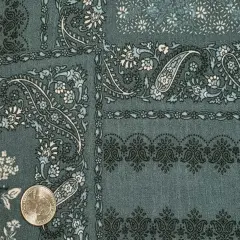 1 Yard 100% Rayon Crinkle Fabric Agave Green Lightweight 50/52" Wide Woven Crepon