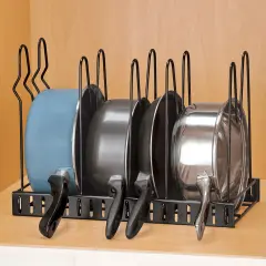 Collections Etc Adjustable Pots and Pans Metal Cabinet Organizer