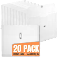 Poly Envelopes Expandable Plastic Clear