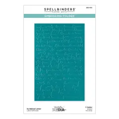 Spellbinders 3D Embossing Folder By Dina Wakley-Scribbled Letter