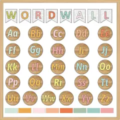 82Pcs Groovy Boho Word Wall Bulletin Board Set