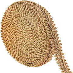 15 Yards Golden Gimp Braid Trim 13mm Gold Polyester