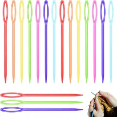 50 Count 9cm(3-5/9 inch) Plastic Yarn Needles