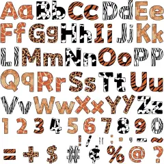 266 Pcs Letters Combo Pack Set Bulletin Board Letters Animal Prints Letters
