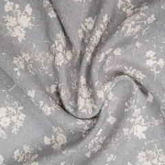 1 Yard Gray Beige Rayon Crinkle Woven Fabric 50/52 Inch Wide Soft and Lightweight