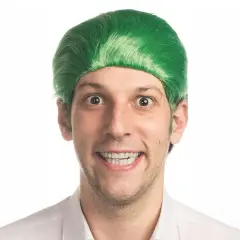 Self Destructors Men's Green Joke Adult Costume Wig