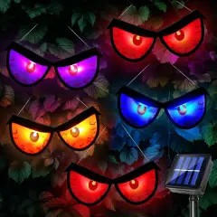 5 Pairs Flashing Glowing Eyes Halloween Decorations Outdoor