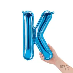 NorthStar Balloons&reg; 16 Inch Letter K Blue Air Fill Only