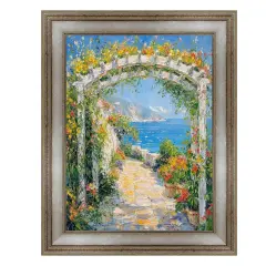 Vintage Antique Silver Flat Panel Picture Frame 28x40 frame