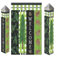 Snowy Pines 20 Inch Art Pole
