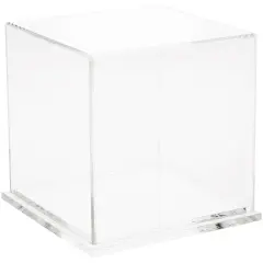 Plymor Clear Acrylic Display Case, 5" x 5" x 5" Clear Base