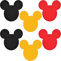 45 Pcs Mouse Cutouts Silhouette Mouse Birthday Paper Decorations