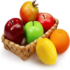 Fake Fruits Decoration, Artificial Fruits Kitchen Bowl Decor Realistic Faux Fruits